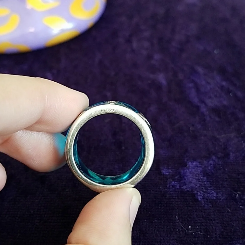 Sterling Silver Blue Ring